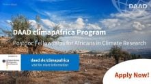 Call for Applications - DAAD ClimapAfrica Postdoctorate Fellowship Program 2020